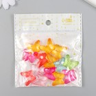 Бусины для творчества пластик "Бабочки" прозрачные цветные набор 25 гр 0,8х2,2х1,8 см - Фото 3