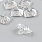 Бусины для творчества пластик "Кристалл бриллиант" набор 20 гр 2х2х1,5 см - Фото 2
