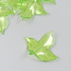 Декор для творчества пластик "Листочки" прозрачный зелёный набор 20 гр 0,4х5,6х5 см - Фото 2