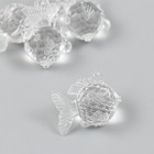Декор для творчества пластик "Рыбка-кристалл" прозрачный набор 25 гр 2х3,1х2,6 см - фото 305826584