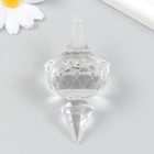 Декор для творчества пластик "Фигурная сосулька, кристалл" прозрачный 4,3х4,3х8,3 см - фото 1363526