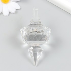 Декор для творчества пластик "Фигурная сосулька, кристалл" прозрачный 4,3х4,3х8,3 см