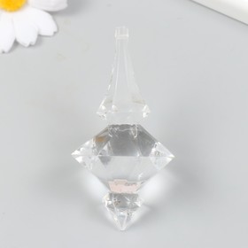 Декор для творчества пластик "Фигурная сосулька, кристалл" прозрачный 4,1х4,1х8,4 см