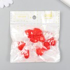 Бусины для творчества пластик "Сердца с гранями" прозрачные набор 25 гр 0,9х1,6х1,8 см - Фото 4