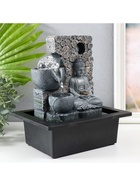 Фонтан настольный с подсветкой «Будда у стены из брусьев», от сети, 26×17.5×23 см - Фото 5