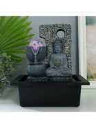 Фонтан настольный с подсветкой «Будда у стены из брусьев», от сети, 26×17.5×23 см 9718308
