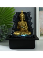 Фонтан настольный с подсветкой «Будда у каменной стены», от сети, 28×17.5×23 см 9718310