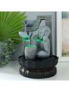 Фонтан настольный с подсветкой «Маленький Будда у каменной стены», от сети, 27×20×20 см 9718312