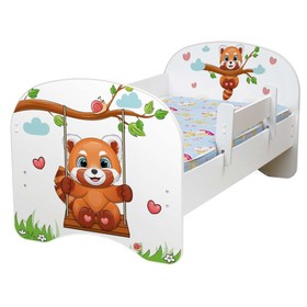 Кровать детская с фотопечатью «Рыжая пандочка», 700×1400 мм, без ящика, цвет белый