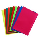 Бумага цветная формат А4 10 листов 10 цветов самоклеящаяся неон, плотность 70г/м3, 11мкр - фото 920832