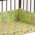 Комплект в кроватку (2 предмета), цвет зелёный, принт слоники (арт. 70079) - Фото 4