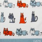 Полотенце махровое Купу-Купу "Кот и кошка", размер 32х70 см, цвет светло-серый, хлопок 100%, 420 г/м2 - Фото 2
