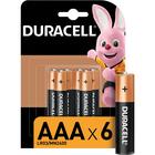 Батарейка алкалиновая Duracell Basic, AAA, LR03-6BL, 1.5В, блистер, 6 шт. - Фото 1