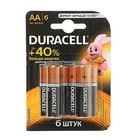 Батарейка алкалиновая Duracell Basic, AA, LR6-6BL, 1.5В, блистер, 6 шт. - Фото 8