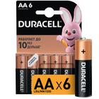 Батарейка алкалиновая Duracell Basic, AA, LR6-6BL, 1.5В, блистер, 6 шт. - фото 8398232