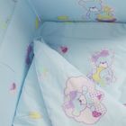 Комплект в кроватку "Малютка" (7 предметов), цвет голубой, принт МИКС (арт. 1013) - Фото 4