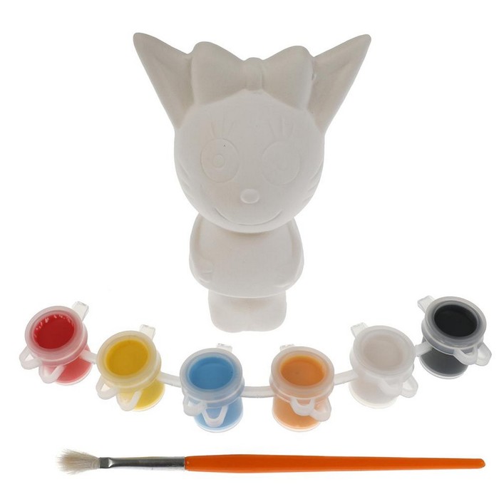 Набор д/дет тв-ва фигурка для росписи Три Кота (краски, кисточка) - Фото 1
