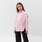 Рубашка для девочки MINAKU цвет розовый, рост 122 см - фото 292298863