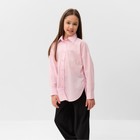 Рубашка для девочки MINAKU цвет розовый, рост 140 см - Фото 3