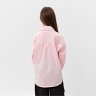 Рубашка для девочки MINAKU цвет розовый, рост 140 см - Фото 4