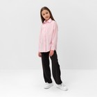 Рубашка для девочки MINAKU цвет розовый, рост 152 см - Фото 2