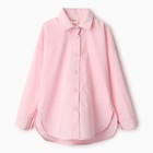 Рубашка для девочки MINAKU цвет розовый, рост 152 см - Фото 7