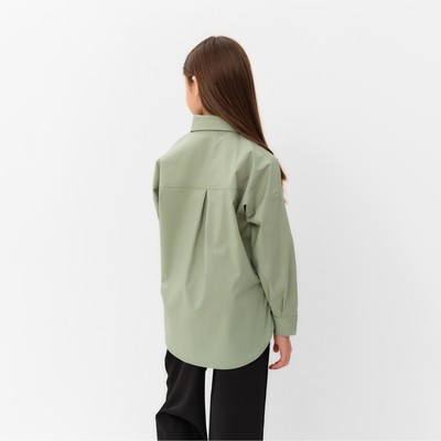 Рубашка для девочки MINAKU оливковая, рост 158 см