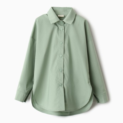 Рубашка для девочки MINAKU оливковая, рост 158 см