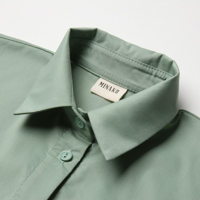 Рубашка для девочки MINAKU оливковая, рост 158 см
