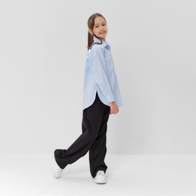 Рубашка для девочки MINAKU светло-голубая, рост 146 см
