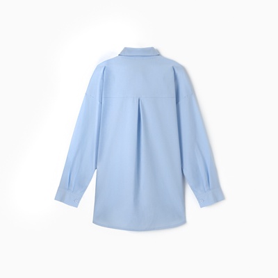 Рубашка для девочки MINAKU светло-голубая, рост 146 см