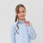 Рубашка для девочки MINAKU цвет светло-голубой, рост 158 см - Фото 6
