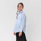 Рубашка для девочки MINAKU цвет светло-голубой, рост 158 см - Фото 5