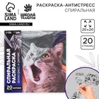 Спиральная раскраска-антистресс «Мир котиков» - Фото 1