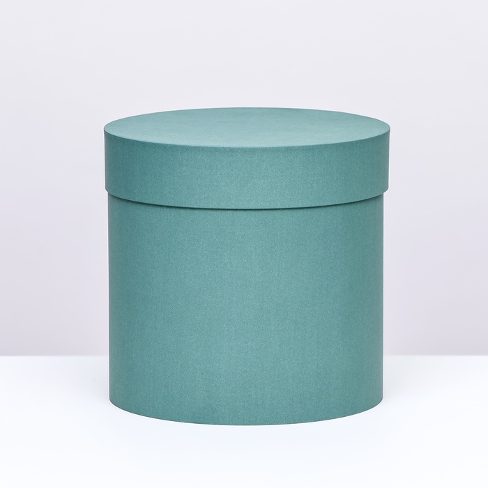 Шляпная коробка, изумрудная, 18 х 18 см - Фото 1