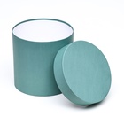 Шляпная коробка, изумрудная, 18 х 18 см - Фото 3