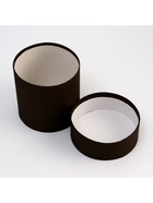 Коробка подарочная круглая, шляпная, чёрная, 10×10 см  (артикул 9579215)  большой выбор товаров оптом и в розницу по низким ценам с доставкой