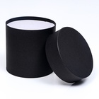 Шляпная коробка, тубус, чёрная, 13×13 см - Фото 3