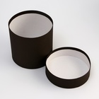 Шляпная коробка, тубус, чёрная, 13×13 см - Фото 7