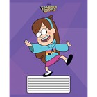 Тетрадь 18 листов в клетку "Гравити Фолз", обложка мелованный картон, скругленные углы, поля, блок офсет 65г/м2, МИКС (комплект 10 шт) - фото 45950029