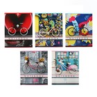 Тетрадь 96 листов в клетку "I like my bike", обложка мелованный картон, блок офсет 65 г/м2, 5В МИКС - Фото 1