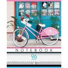 Тетрадь 96 листов в клетку "I like my bike", обложка мелованный картон, блок офсет 65 г/м2, 5В МИКС (комплект 3 шт) - фото 46075007