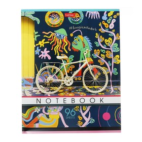 Тетрадь 96 листов в клетку "I like my bike", обложка мелованный картон, блок офсет 65 г/м2, 5В МИКС (комплект 3 шт)