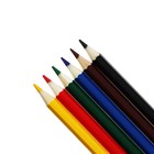 Карандаши цветные 6 цветов Мульти-Пульти "Чебурашка", заточенные, картонная упаковка, европодвес - Фото 3