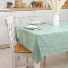 Клеёнка на стол на нетканой основе Доляна «Мини», ширина 137 см, рулон 20 м, общая толщина 0,2 мм, цвет зелёный - фото 281899568