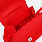 Сумка для девочки COLOR на длинном ремешке, ручка из бусин, на магните, красная - Фото 3