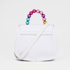 Сумка детская для девочки на магните, белая - Фото 2