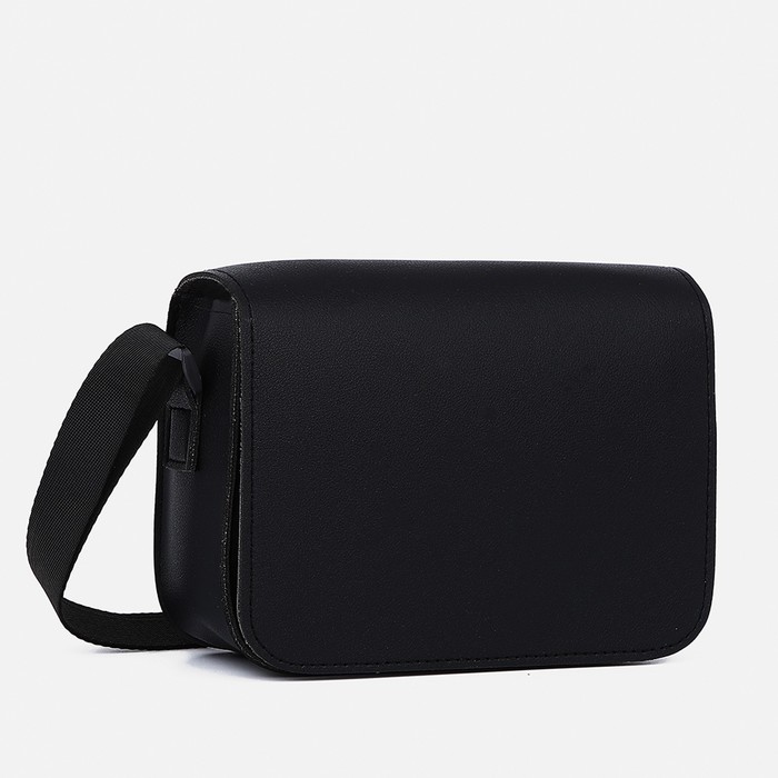 Сумка детская 18×6×12 см, на магните, однотонная, чёрная - Фото 1