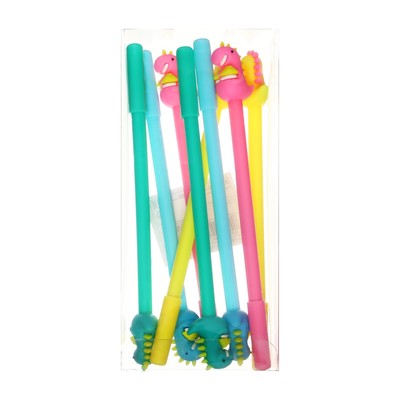 Ручка гелевая-прикол "Дино", МИКС