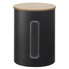Набор банок для хранения Smart Solutions Kaffi, цвет чёрный, матовый, 1 л - Фото 3